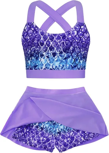 Vista 19 de Traje de baño para niñas de 2 piezas con pantalones cortos con Alania Floral
