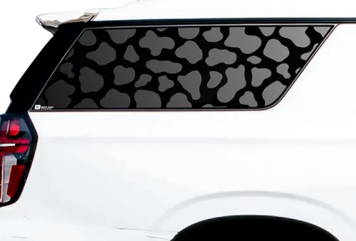 Vista 6 de Bogar Tech Designs Calcomanías de vinilo precortadas con estampado de mariposa de un cuarto de ventana, compatibles con Chevy Suburban y GMC Yukon