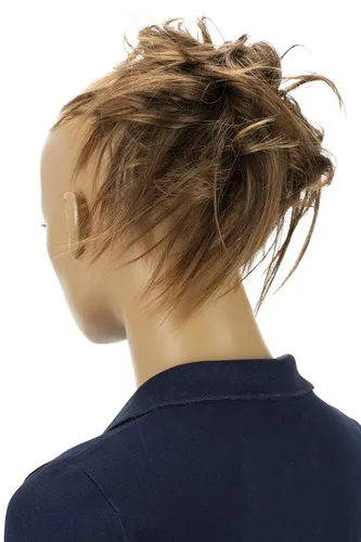 Vista 15 de CAISHA Prettyshop - Banda elástica XXL tipo postizo de cabello voluminoso ondulado, ideal para peinados recogidos de novias o rodetes desaliñados