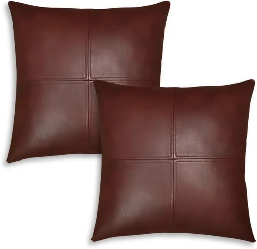 Vista 79 de Funda de almohada de cuero de cordero 100% cuero de cordero – Funda de cojín para sofá – Fundas decorativas para sala de estar y dormitorio, cuero