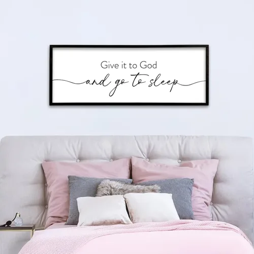 Vista 19 de Decoración de pared de Dulces Sueños sobre la cama de 32"×12" para dormitorio principal, gran letrero de Dulces Sueños, decoración de pared