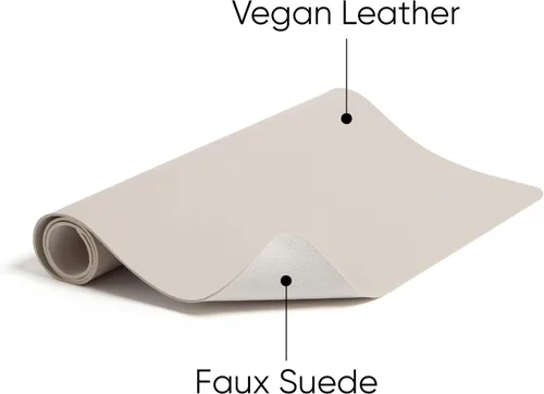 Vista 2 de Smead Alfombrilla de escritorio, de cuero vegano con respaldo de gamuza sintética antideslizante, organizador de escritorio perfecto para decoración
