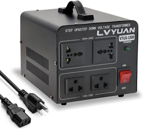 Vista 10 de LVYUAN Convertidor de transformador de voltaje de 500 vatios de aumento y bajada de 110-120 voltios a 220-240 voltios y de 220-240 voltios a 110-120