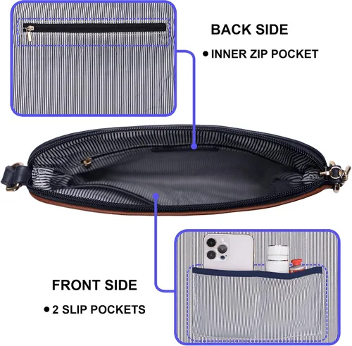 Vista 6 de Solene Bolso Cruzado Ligero para Mujer de Tamaño Mediano con Borla, Bolsos Cruzados de Tamaño Perfecto para Uso Diario, de Viaje