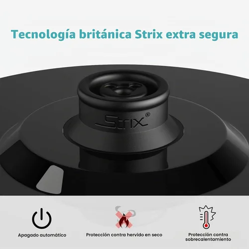 Vista 3 de Secura Hervidor de agua eléctrico original de acero inoxidable de doble pared 1.8 cuartos con apagado automático y protección contra hervido