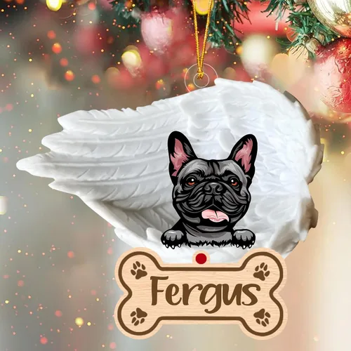 Vista 76 de Adorno de perro afgano de 1 ángel, adorno acrílico 2D personalizado conmemorativo para perros, regalo por pérdida de mascotas, regalo
