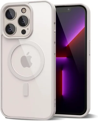 Vista 187 de oakxco Funda magnética transparente compatible con Magsafe, bonita funda delgada y transparente de poliuretano termoplástico no amarillenta, carcasa