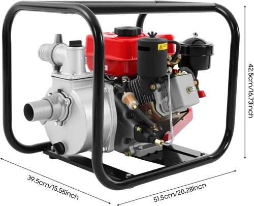 Vista 2 de 210CC bomba de agua accionada diesel de 4 tiempos, bomba de agua