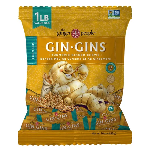 Vista 18 de GIN GINS Boost Red Magic Ginger Chews Soporte digestivo de 2 libras, 1 paquete