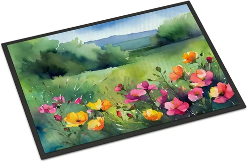 Vista 13 de Caroline's Treasures DAC1621MAT - Felpudo con diseño de camelia en acuarela de 18 x 27 pulgadas, tapete para puerta delantera, para interiores
