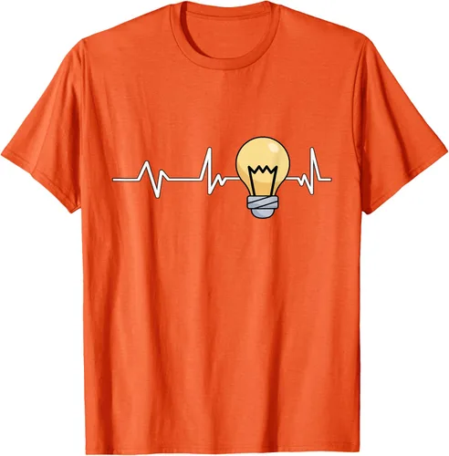 Vista 87 de Bombilla Heartbeat bombilla regalo bombilla bombilla camiseta Negro