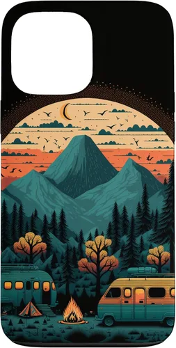 Vista 23 de Funda para iPhone 11 Pro Max Sunset Mountains & Trees para campistas