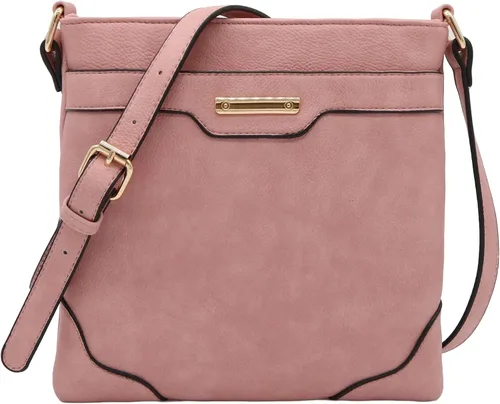 Vista 34 de Bolso bandolera clásico de tamaño mediano con placa dorada