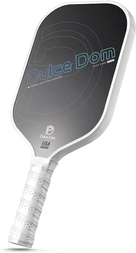 Vista 7 de Dulce DOM Juego de 2/4 palas de pickleball aprobadas por USAPA, 4 bolas de pickleball para interiores y exteriores, raqueta de superficie de fibra