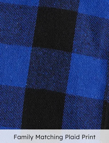 Vista 5 de PATPAT Conjuntos familiares a juego para mamá y yo, vestido a juego de manga larga a cuadros y camisas casuales con botones