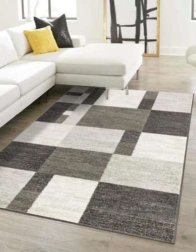 Vista 18 de Unique Loom - Alfombra de la colección Otoño Providence (rectangular de 2 x 3 pies 1 pulgada, azul grisáceo/marrón claro)