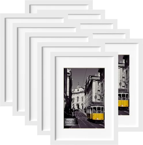 Vista 72 de eletecpro Juego de 5 marcos de fotos de 8 x 10 pulgadas, collage de fotos, decoración de pared, fotos de 5 x 7 con paspartú o de 8 x 10 pulgadas sin