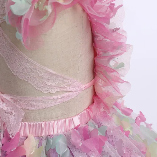 Vista 6 de Disfraz de primer Halloween para bebé, vestido de tutú de primer cumpleaños, vestido de novia para niñas de flores