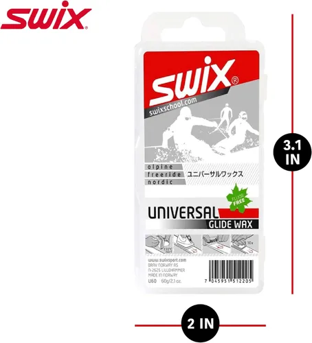 Vista 3 de Swix Universal - Cera de deslizamiento para esquís/tablas de snowboard, 60 g o 180 g