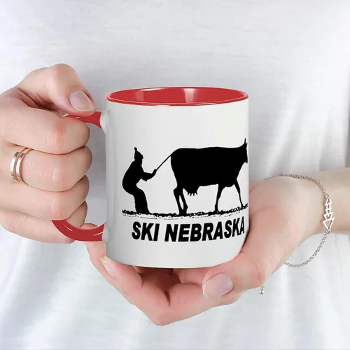 Vista 42 de CafePress I Love Nebraska Taza de café de cerámica de 11 oz (11.0 fl oz)