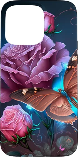 Vista 31 de Family Butterfly Rose Flower Firefly PC Case for iPhone 17
