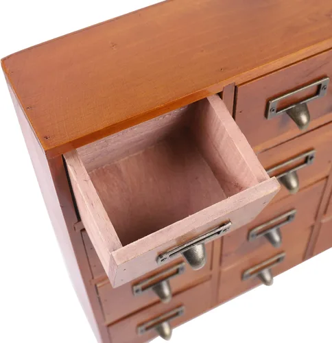 Vista 8 de Organizador de cajones de escritorio de madera, caja de almacenamiento de hierbas, organización y almacenamiento de escritorio de oficina en casa