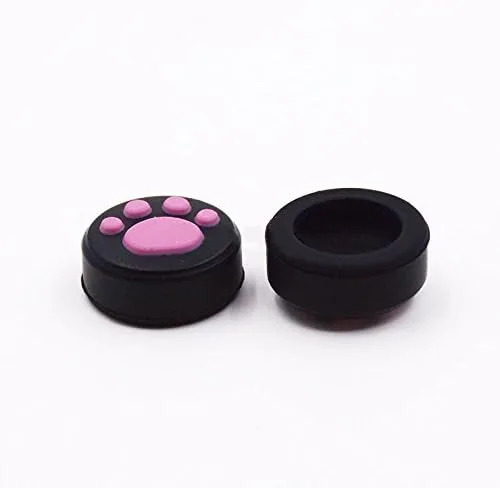 Vista 3 de 2 fundas de silicona analógicas antideslizantes para el pulgar, tapas de botón para Nintendo Switch NS y Switch Lite Joy-con Controller (rosa)