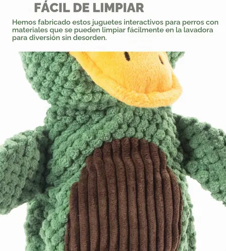 Vista 7 de Outward Hound Scrunch Bunch Duck Juguete Interactivo de Peluche con Sonido para Tirar para Perros Pato de racimo Scrunch