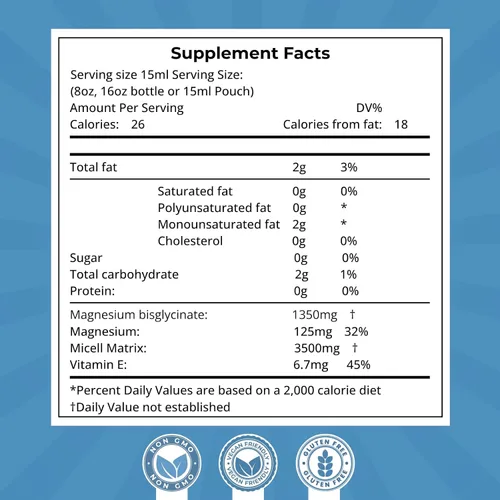 Vista 2 de PURALITY HEALTH Micelle - Magnesio liposomal - Absorción mejorada - Suplemento vitamínico de bisglicinato de magnesio líquido vegano, sin OMG