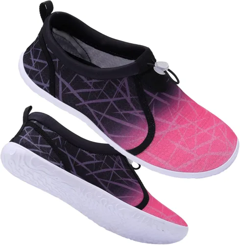 Vista 7 de XIHALOOK Zapatos de agua para mujeres y hombres de secado rápido con cordón para playa, natación, piscina, surf, deportes acuáticos