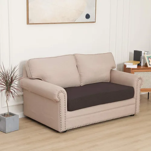 Vista 3 de Easy-Going - Funda de cojín elástica para sofá biplaza, funda de cojín protectora para asiento de sofá, suave, flexible con parte inferior elástica