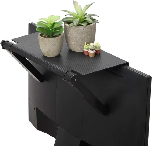 Vista 2 de AHIER Estante de caja de cables de 13 pulgadas para TV montado en la pared, soporte superior de TV en monitor de computadora de escritorio