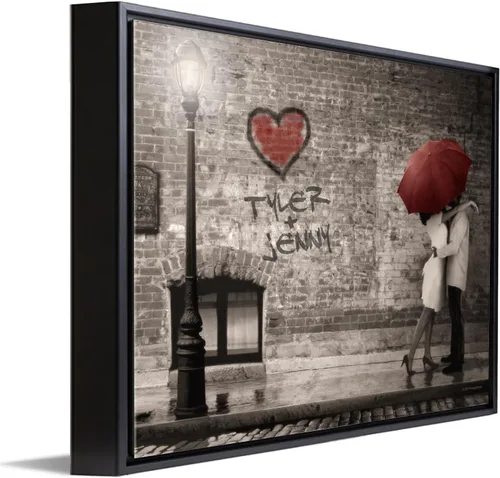 Vista 16 de Personal-Prints Stargazers - Arte romántico personalizado para pared, personalizado con tus nombres en el clásico Chevy 1954, aniversario, boda