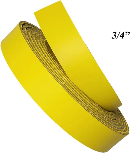 Vista 6 de Amarillo Tiras de piel 2 inch de ancho hasta 96 inch de largo – 6 – 7. (2.4 – 2,8 mm.) LATIGO tiras de piel por pitka piel