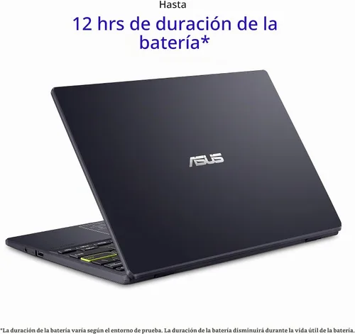 Vista 7 de ASUS Notebook E210 11.6” Ultra Thin, Procesador Intel Celeron N4020, 4GB de RAM, 64GB de almacenamiento eMMC, Windows 10 Home en Modo S con un año