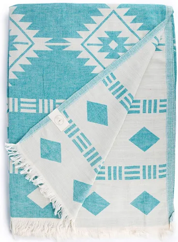 Vista 11 de Bersuse Manta turca Kona XL 100% algodón, 75 x 90 pulgadas, color antracita