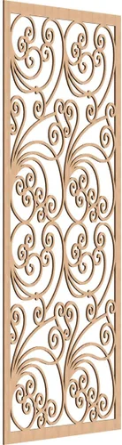 Vista 162 de 9 3/8"W x 24 3/8"H x 1/4"T Marilla Decorativos Paneles de Pared de Madera Calado, Abedul