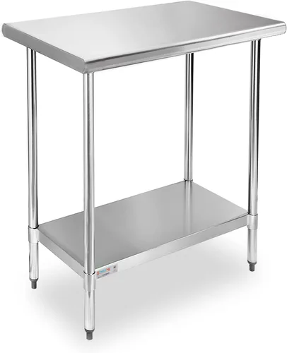 Vista 25 de STABLEINK Mesa de acero inoxidable con protector contra salpicaduras de 30 Con Backsplash