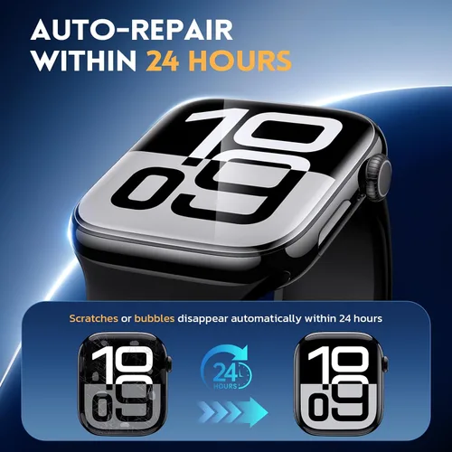 Vista 5 de Misxi 6 unidades Protector de pantalla de TPU suave transparente para Apple Watch Series 3 Series 2 Series 1 38mm, Protector de pantalla de alta