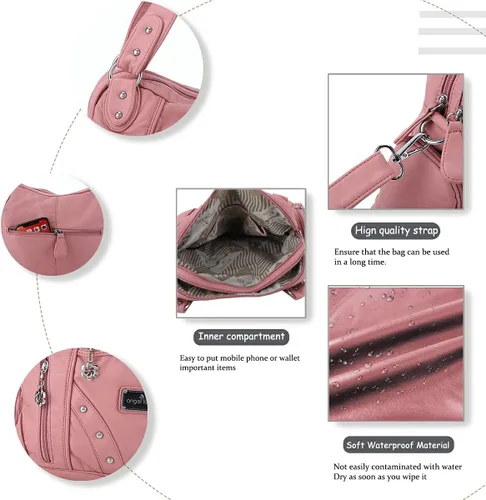 Vista 4 de Angel Barcelo Hobo Bag for Women Crossbody Purse and Handbags Ladies Shoulder Bags