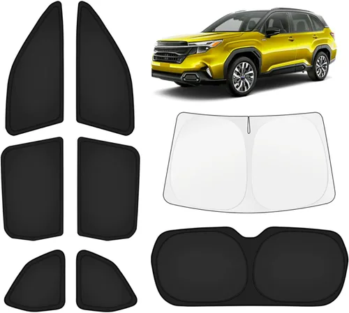 Vista 123 de KUST - Parasol plegable para parabrisas para BMW X1 E84, accesorios 2011 2012 2013 2014 2015, protector de visera de sol ajustable que bloquea
