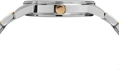 Vista 2 de Timex Reloj de pulsera analógico de acero inoxidable de 1.575 in para hombre