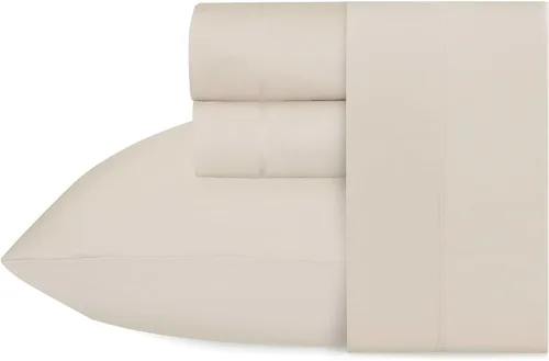 Vista 11 de Shunjie.Home - Juego de sábanas de 100 % algodón para cama individual de 600 hilos, tejido satinado, juego de 3 piezas, bolsillos profundos con Beige