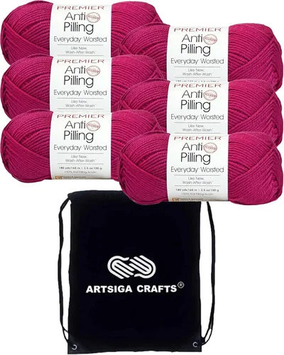 Vista 59 de Premier Yarns Antibolitas para todos los días Blancanieves 100-1 Dn100-1-Snow-White
