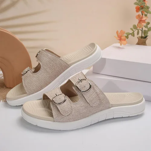 Vista 6 de Sandalias ortopédicas para mujer, de moda, para caminar, con soporte de arco, antideslizantes, cómodas, informales, para el verano