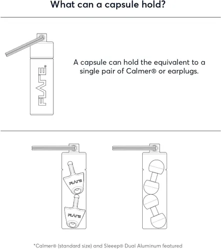 Vista 5 de FLARE AUDIO Capsule Red - Llavero de aluminio ligero resistente, resistente al agua
