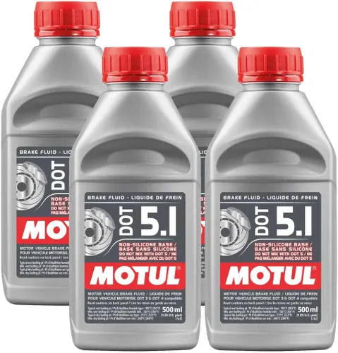 Vista 7 de Motul DOT 5.1 Líquido de Frenos Sintético - Fórmula sin Base de Silicona, Botella de 500ml (100951)