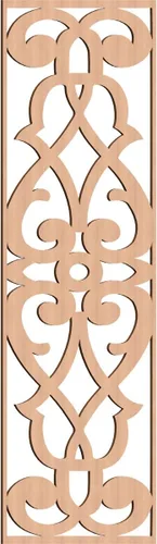 Vista 194 de 9 3/8"W x 24 3/8"H x 1/4"T Bellaire Decorativos Paneles de pared de madera calado, abedul