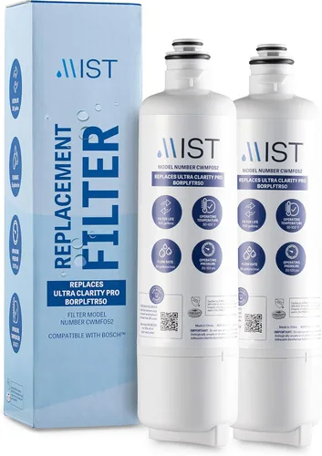Vista 10 de Mist Ultra Clarity Pro Filtro de agua de repuesto compatible con Bosch BORPLFTR50, filtro de agua para refrigerador compatible con BORPLFTR55