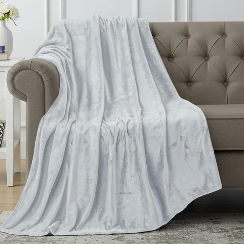 Vista 145 de Utopia Bedding - Manta de vellón de lujo, mullida, antiestática; manta de suave microfibra de 8.8 oz/yd² (300 g/m²) para sofá y cama; tamaño Gris